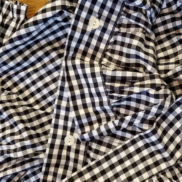 Madewell Short-Sleeve Wrap Top Checkered Gingham - Picture 6 of 6